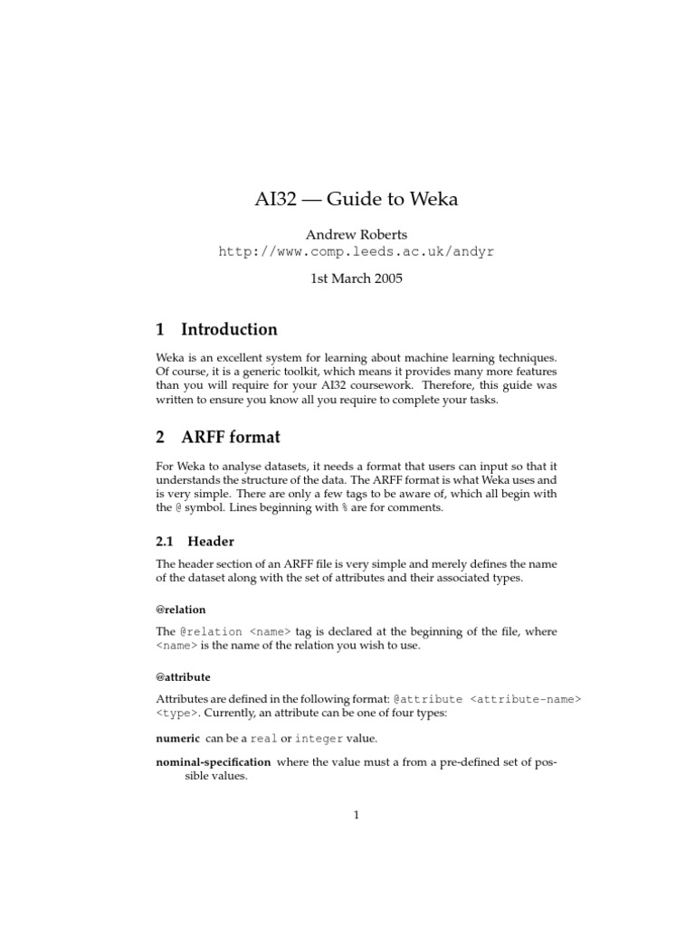 Weka | PDF
