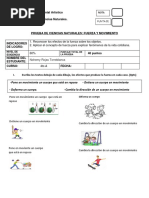 Prueba Efectos de La Fuerza Prueba