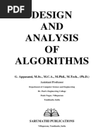 Cs6402 Design and Analysis of Algorithms Appasami Lecture Notes PDF