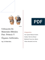 Utilizacion de Materiales Hibridos para Protesis y Organos Artificiales PDF