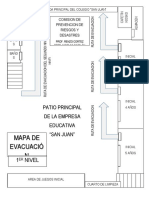 Mapa de evacuación colegio San Juan