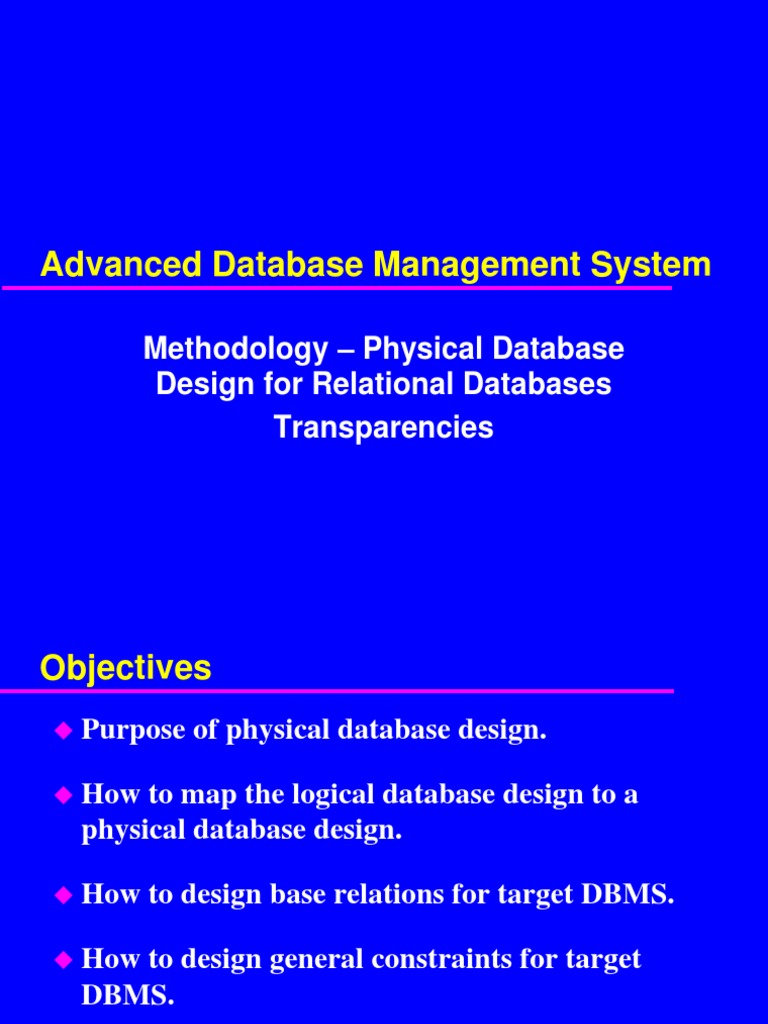 Physical Database Design Methodology | PDF | Database Index | Database ...