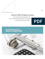 Biaya Produksi (Matematika Ekonomi)