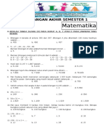 Soal UAS Matematika Kelas 3 SD Semester 1 (Ganjil) Dan Kunci Jawaban PDF