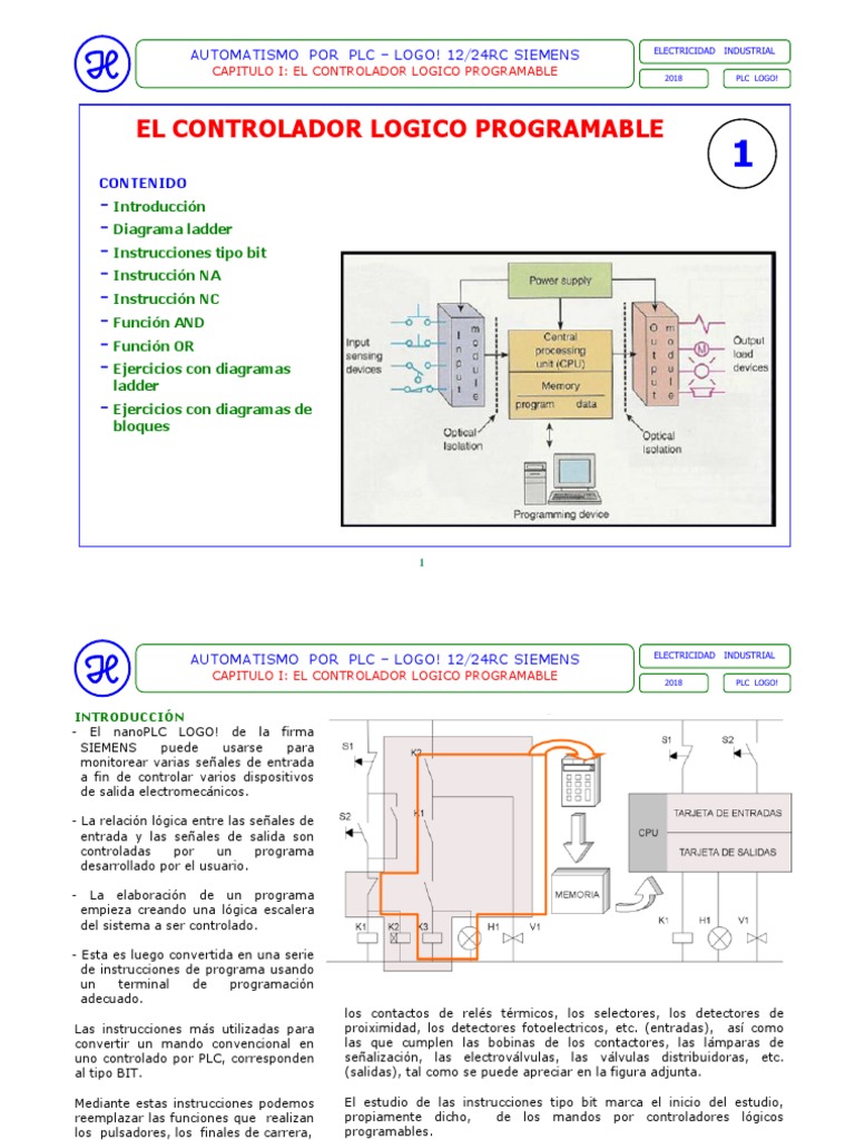Plc I Logo16 Cap01 Pdf Controlador Lógico Programable Relé