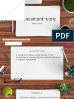 Assessment Rubric: Ahmad Munir