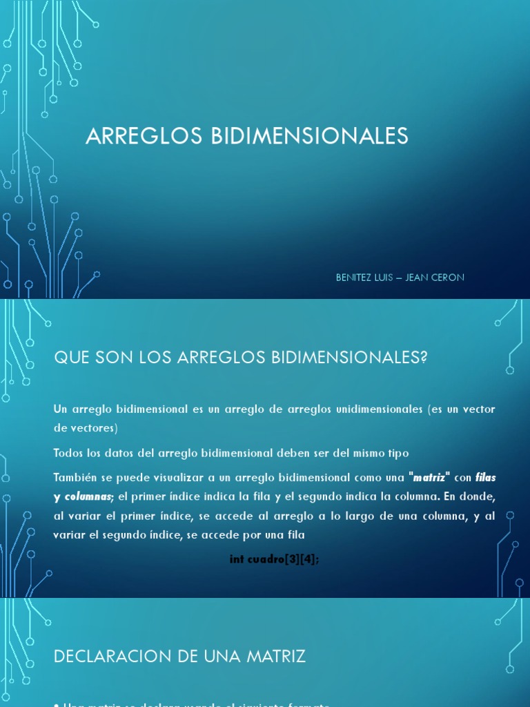 Guía de Arreglos Bidimensionales | PDF | Estructura de datos de matriz ...