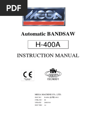 H 400 Bandsaw