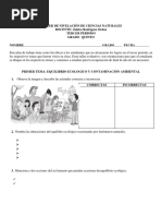  Taller de Nivelación de Ciencias Naturales III Periodo