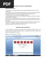 Presentation Questions - Logistics and SCM Career Skills