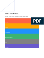 CSS Color Names: /body /HTML