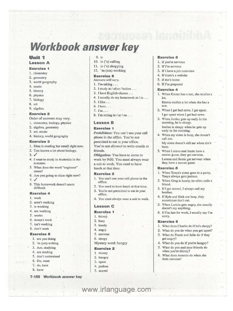 Answers Workbook 1 12 Pdf Pdf