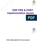 ERP PRE & POST Implementation Issues - Kinshu