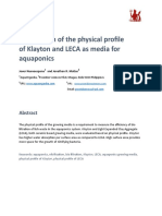 Paper The Physical Profile of Klaytons and LECA As Media For Aquaponics
