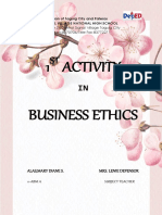 1 Activity Business Ethics: Alas, Mary Diane S. Mrs. Lenie Defensor