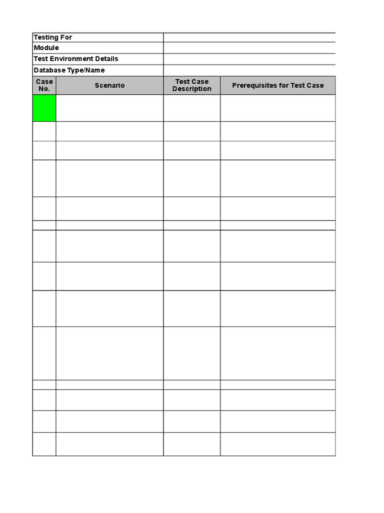 Test Script Template | PDF