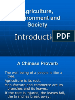 Agriculture and The Society