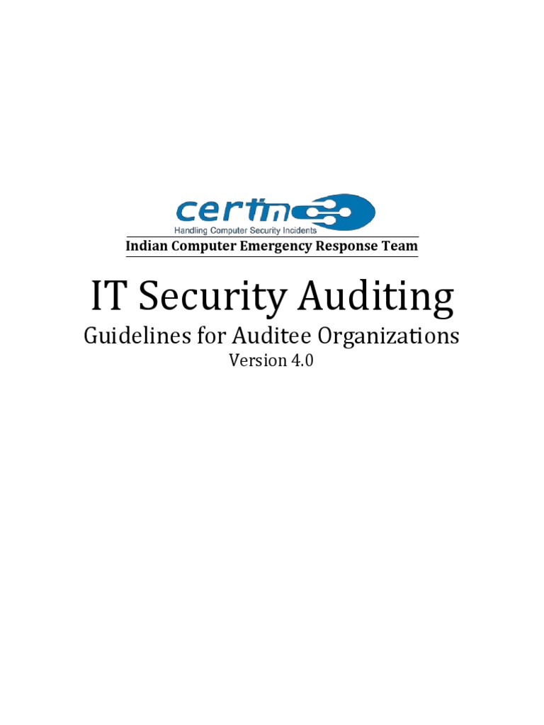 IT Security Auditing Guidelines 4.0 | PDF | Information Security | Audit