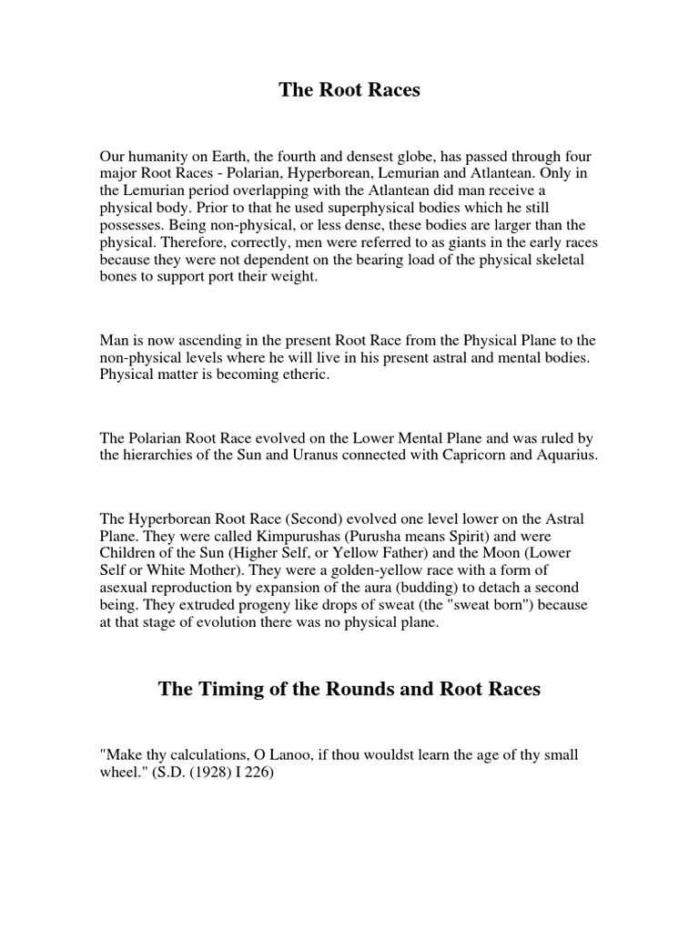Overview of Root Races in Theosophy | PDF | Planets In Astrology | Atlantis