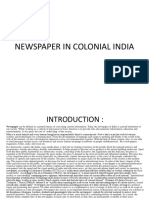 Newspaper in Colonial India