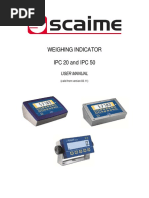 Weighing Indicator Ipc20 and Ipc50 User Manual