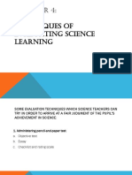 Techniques of Evaluating Science Learning