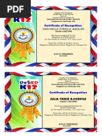 Certificate of Recognition: Julia Trixie R.Corpuz