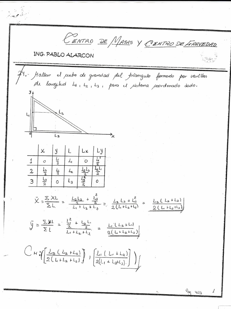 Centro De Masa Y Centro De Gravedad