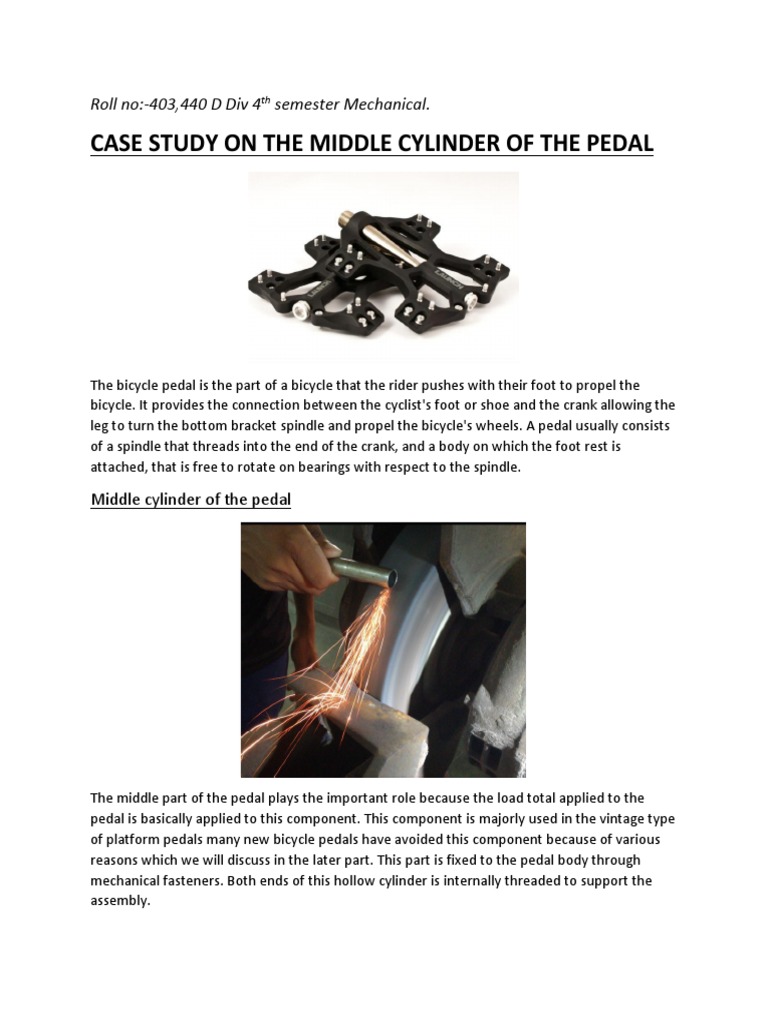 Case Study On The Bicycle Pedal | PDF | Bending | Stress (Mechanics)