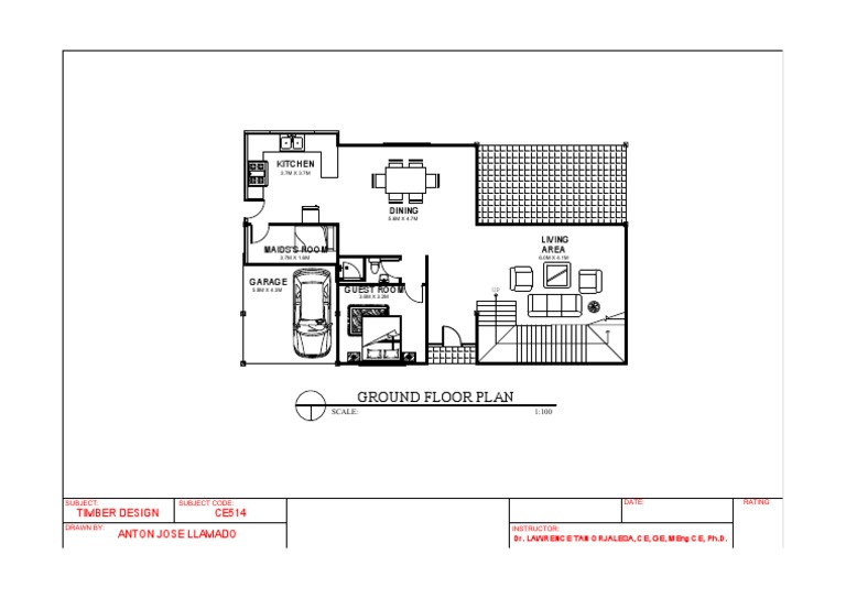 Ground Floor Plan Model | PDF