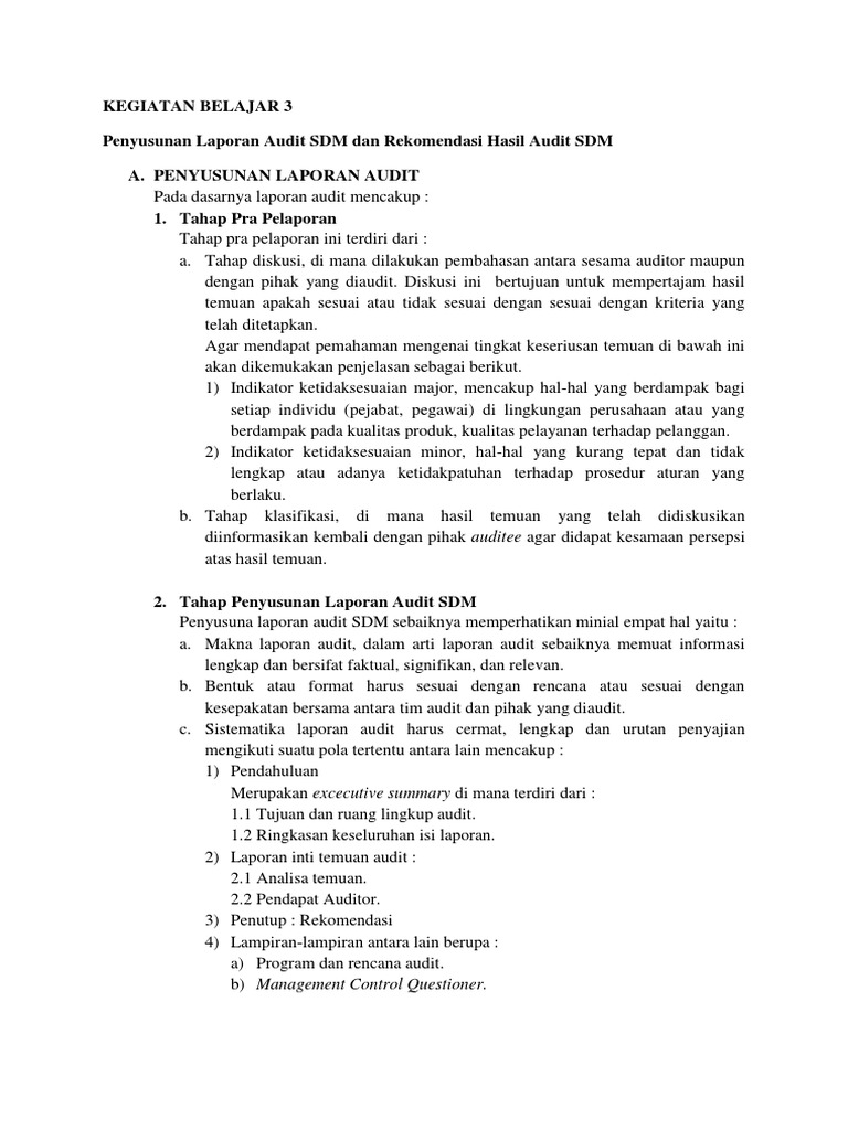 Audit Sdm Kb 3