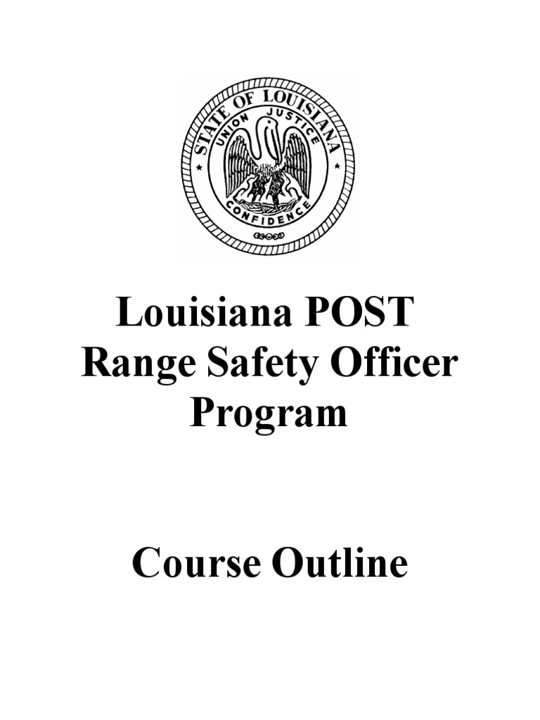 Louisiana POST Range Safety Officer Course | PDF | Revolver | Trigger ...
