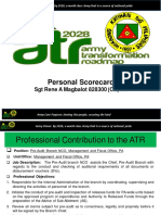 Personal Scorecard: SGT Rene A Magbalot 828300 (CE) PA