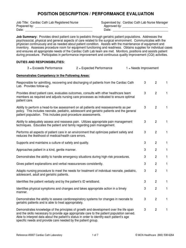 Cardiac Cath Laboratory Policy and Procedure Manual Sample Patient Health Care Free 30