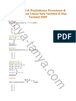 Contoh Soal Persamaan Linear PDF
