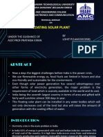 Floating Solar Plant: BY LOHIT P (1AM15EC058) Under The Guidance of Asst - Prof.Prathiba Kiran
