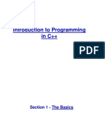 Introduction To Programming in C++