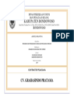 Kabupaten Bondowoso: Cv. Grahasindo Pratama