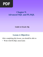 Advanced SQL and PL/SQL: Guide To Oracle 10g