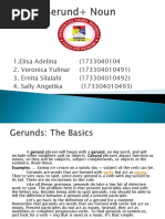 Gerund + Noun