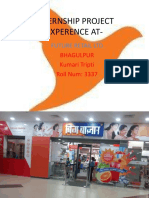 Internship Project Experence At-: Future Retail LTD