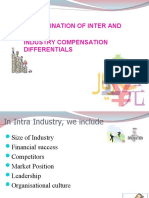 Determination of Inter and Intra Industry Compensation Differentials