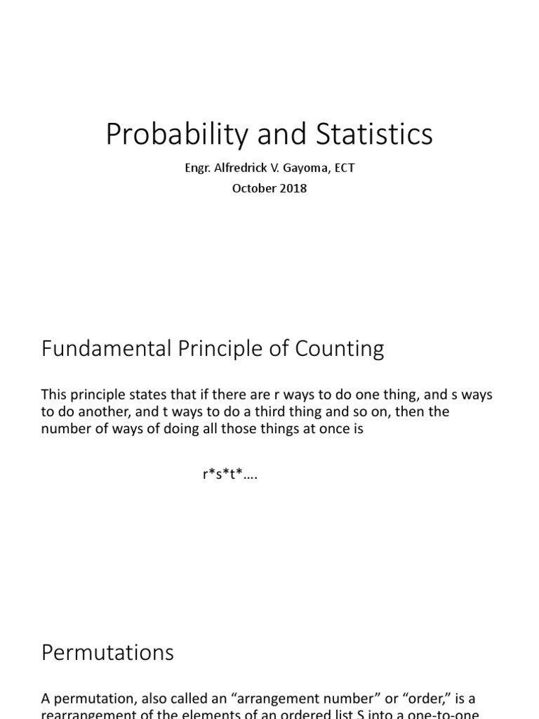 Probability and Statistics | PDF | Probability Distribution ...