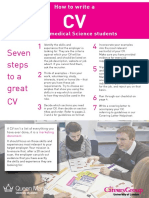 Seven Steps Toa Great CV: For Biomedical Science Students