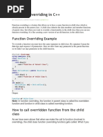 Function Overriding in C++