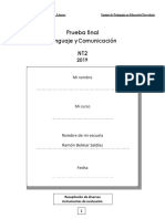 Prueba Final Lenguaje Kinder Actualizada PDF