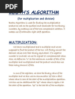 Booth'S Algorithm: Multiplication