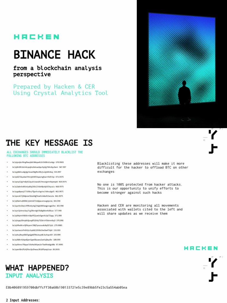 Binance Hack: From A Blockchain Analysis Perspective | PDF | Bitcoin |  Cryptocurrency