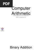 Computer Arithmetic: CP1-Lecture 3