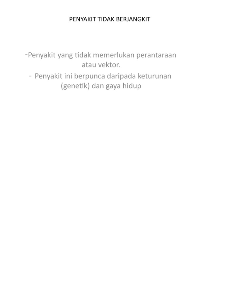 Penyakit Tidak Berjangkit Pdf